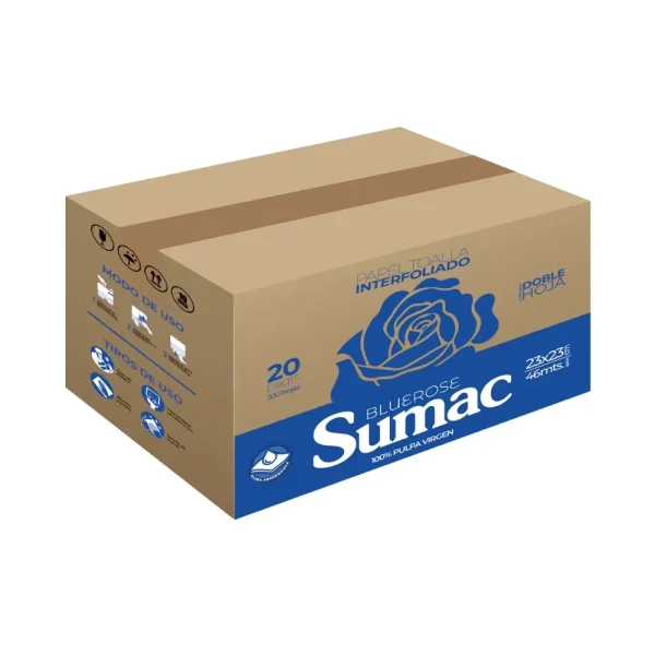 Caja Papel Interfoliado Sumac Blanco x 20 Paquete de 200 unidades