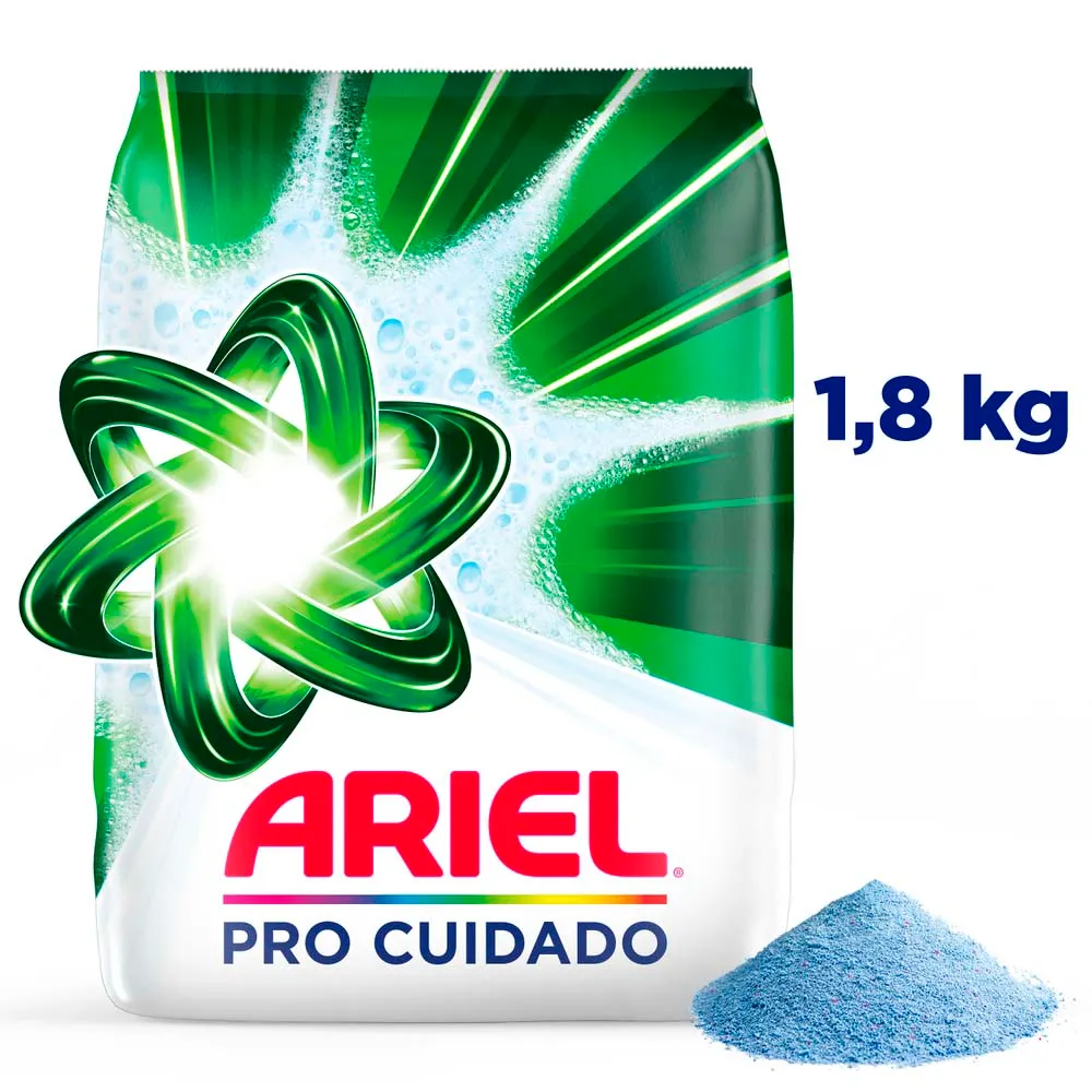 Detergente en Polvo Ariel Pro Cuidado Bolsa 1.8 Kilos