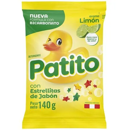 Detergente en Polvo Patito Bolsa 140 gr Limón