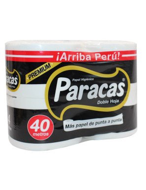 Papel Higiénico Doméstico Paracas Etiqueta Negra 40 Metros x 24 Rollos