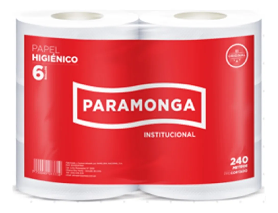 Papel Higiénico Jumbo Paramonga 240 Metros Paquete x 6 Rollos