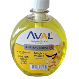 Jabón liquido actibacterial AVAL vainilla 400 ml